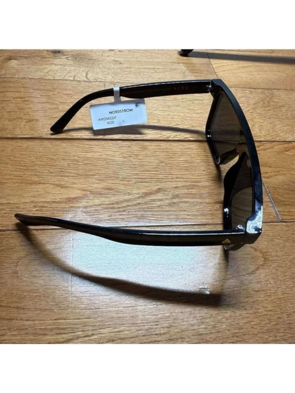 AIRE Black Shield Sunglasses Oversized Square Visor Trendy Street Style UV